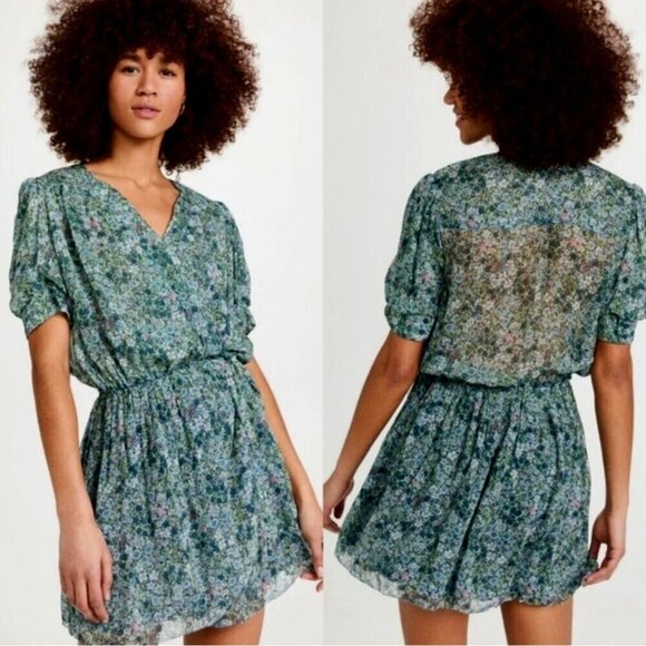 Zadig & Voltaire Betty Mousseline Liberty Garden Mini Wrap Dress NWT - Picture 1 of 9